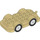 Duplo Beige Wheelbase 4 x 8 jossa Valkoinen Pyörät (24911)