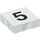 Duplo Flise 2 x 2 med Side Indents med Number 5 (14445 / 48504)