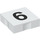 Duplo Tile 2 x 2 med Side Indents med Number 6 (14446 / 48505)