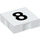 Duplo Tile 2 x 2 with Side Indents with Number 8 (14448 / 48507)