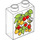 Duplo Transparent Brick 1 x 2 x 2 with Fruits and leaves and bee with Bottom Tube (15847 / 104383)