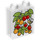 Duplo Transparant Steen 1 x 2 x 2 met Fruits en Bladeren en bee met buis aan de onderzijde (15847 / 104383)