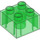 Duplo Transparent Green Brick 2 x 2 (3437 / 89461)
