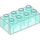 Duplo Transparent Light Blue Brick 2 x 4 (3011 / 31459)