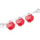 Duplo Transparent Red Chinese Lanterns on String with Studs (72418)
