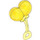 Duplo Transparent Yellow Balloons with Transparent Handle (31432 / 40909)