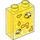 Duplo Transparentní žlutá Kostka 1 x 2 x 2 s Honeycomb a bees se spodní trubičkou (15847 / 105405)