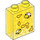 Duplo Transparent Yellow Brick 1 x 2 x 2 with Honeycomb and bees with Bottom Tube (15847 / 105405)