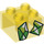 Duplo Jaune Transparent Brique 2 x 2 avec Vert gems (3437 / 25149)