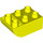 Duplo Vibrant Yellow Brick 2 x 3 with Inverted Slope Curve (98252)