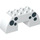 Duplo White Arch Brick 2 x 6 x 2 Curved with Black Spots (11197 / 15996)