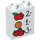 Duplo White Brick 1 x 2 x 2 with Apples 2 Orange 1 Strawberries 3 without Bottom Tube (4066 / 93586)