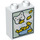 Duplo White Brick 1 x 2 x 2 with Cat Eating Fish with Bottom Tube (15847 / 81375)