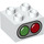 Duplo White Brick 2 x 2 with Red and Green Traffic Lights (3437 / 77945)
