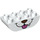 Duplo blanc Brique 2 x 4 avec Incurvé Bas avec Puppys mouth (36509 / 98224)
