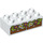 Duplo White Brick 2 x 4 with Flowers on Wooden Fence (3011 / 36602)