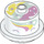 Duplo blanc Cake avec Rainbow Affronter sur Côté (65157 / 66013)