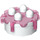 Duplo White Cake with Transparent Dark Pink Icing (35682 / 76317)