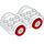 Duplo White Car with Red Wheels (35026)