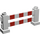 Duplo Weiß Zaun 1 x 6 x 2 mit rot Streifen (12041 / 82425)
