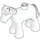 Duplo Blanco Foal con Grande Rojo Spots (75723)