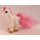 Duplo blanc Foal avec Mane et Cheveux/pink (57889)