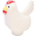 Duplo blanc Hen avec rouge Comb Modèle et No Base