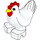 Duplo Weiß Hen mit runden Augen (37427)