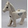 Duplo White Horse with Movable Head with Silver Hearts