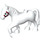 Duplo Blanc Cheval avec Rouge Bride (1376 / 25221)