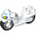 Duplo White Motorcycle Front (12099 / 93702)