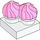 Duplo blanc assiette avec Cupcakes avec Pink Icing (65188)