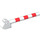 Duplo White Road Barrier with Red Stripes (13359 / 14269)