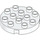 Duplo White Round Plate 4 x 4 with Hole and Locking Ridges (98222)