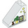 Duplo White Slope 2 x 4 x 3 (45°) with Bunny, Flowerpot, Picture, Vase and Stars (49570 / 67276)