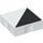 Duplo White Tile 2 x 2 with Side Indents with Black Right-angled Triangle (6309 / 48787)