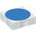 Duplo White Tile 2 x 2 with Side Indents with Blue Disc (6309 / 48757)