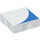 Duplo White Tile 2 x 2 with Side Indents with Blue Inverse Quarter Disc (6309 / 48776)