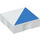 Duplo White Tile 2 x 2 with Side Indents with Blue Right-angled Triangle (6309 / 48784)