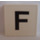 Duplo White Tile 2 x 2 with Side Indents with &quot;F&quot; (6309)