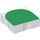 Duplo White Tile 2 x 2 with Side Indents with Green Inverse Arch (6309 / 48782)