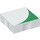 Duplo White Tile 2 x 2 with Side Indents with Green Inverse Quarter Disc (6309 / 48778)