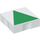 Duplo White Tile 2 x 2 with Side Indents with Green Isosceles Triangle (6309 / 48727)