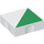 Duplo White Tile 2 x 2 with Side Indents with Green Right-angled Triangle (6309 / 48786)