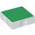 Duplo White Tile 2 x 2 with Side Indents with Green Square (6309 / 48754)