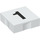 Duplo Bianco Piastrella 2 x 2 con Lato Indents con Number 1 (14441 / 48500)