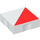 Duplo White Tile 2 x 2 with Side Indents with Red Right-angled Triangle (6309 / 48663)