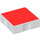 Duplo White Tile 2 x 2 with Side Indents with Red Square (6309 / 48657)