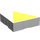 Duplo blanc Tuile 2 x 2 avec Côté Indents avec Jaune Isosceles Triangle (6309 / 48726)