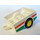 Duplo White Vehicle Trailer with hitch ends and yellow rims with Hitch Ends and Green and Red Stripes (6505)